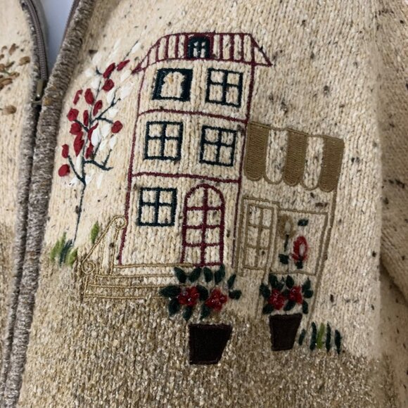 TanJay Beige Cardigan with Embroidered Design - Picture 5 of 9